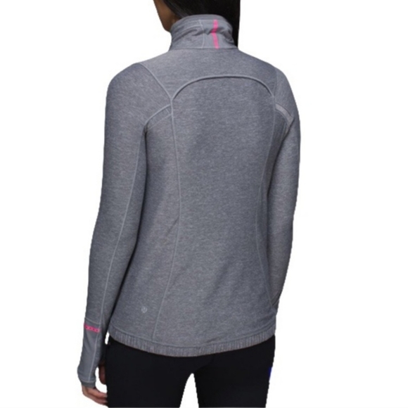 Lululemon Pace Pusher 1/2 Zip Heathered Slate Pullover Jacket Size 2 Small - Picture 2 of 11